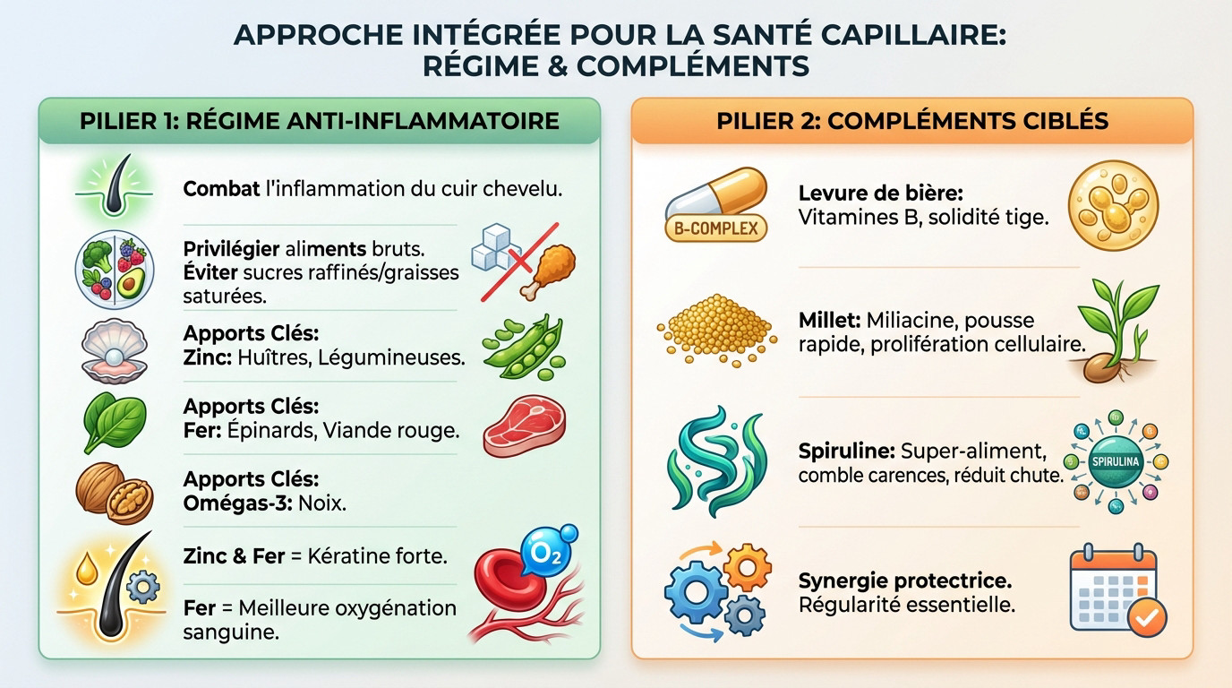 Aliments riches en fer et zinc pour un traitement naturel calvitie efficace