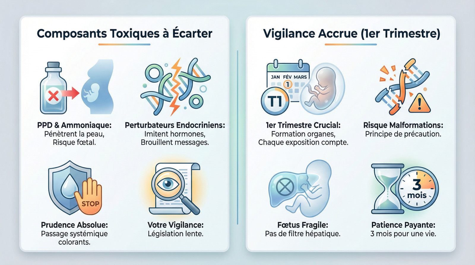 Guide de vigilance sur les substances toxiques des colorations pendant la grossesse